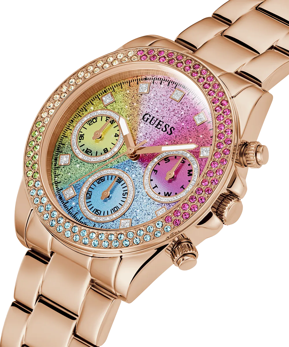 GUESS Ladies Rose Gold Tone Analog Watch