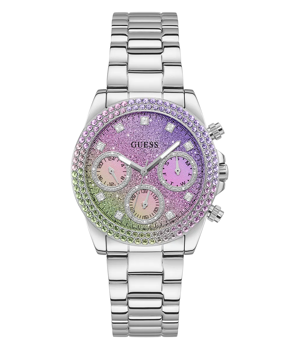 GUESS Ladies Silver Tone Analog Watch