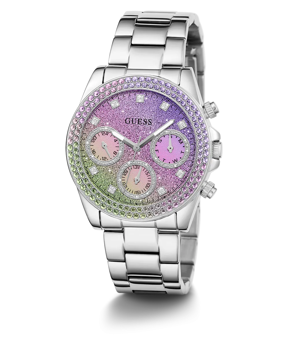 GUESS Ladies Silver Tone Analog Watch