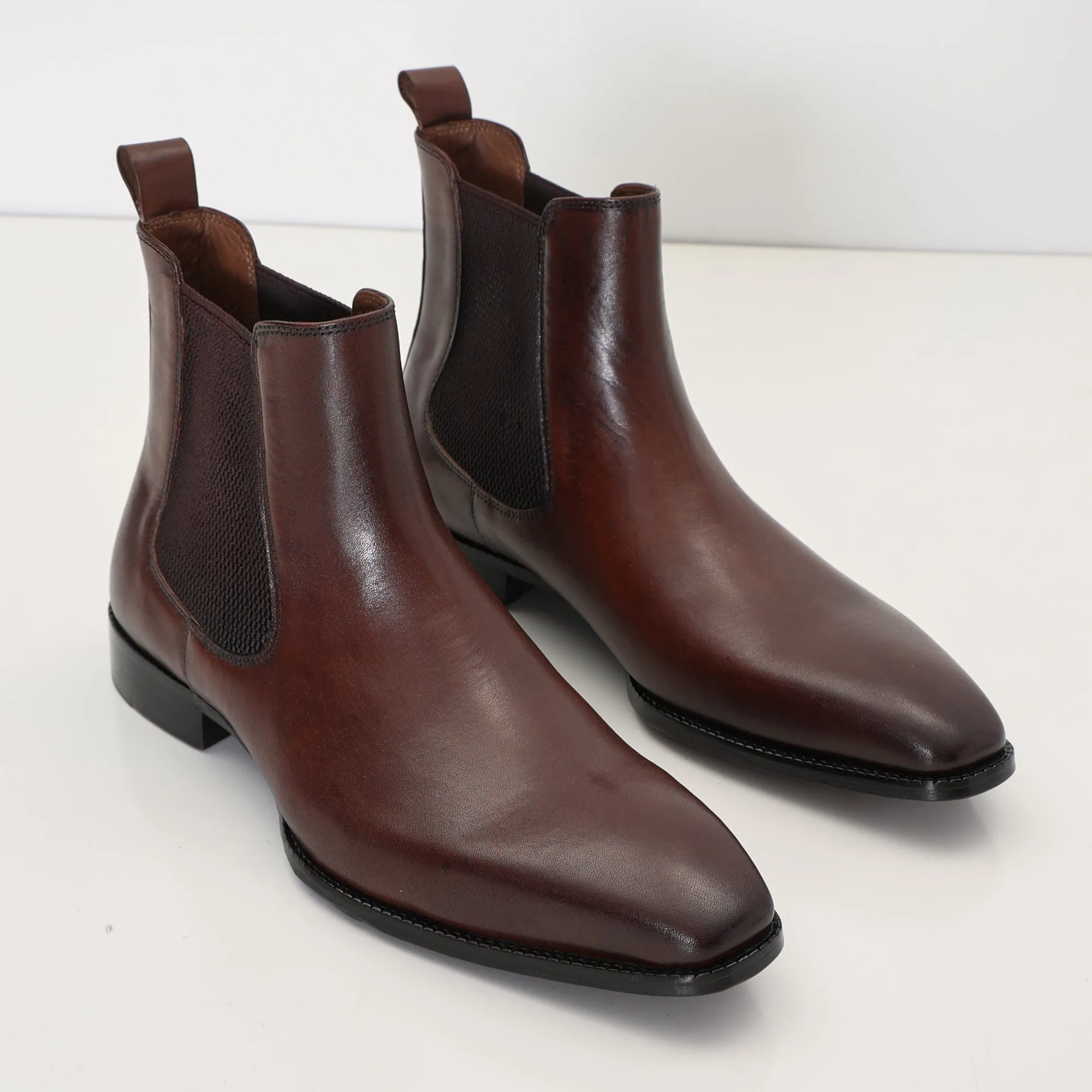 Handmade Leather Chelsea Boot - Brown