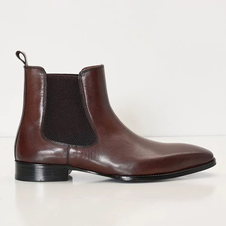 Handmade Leather Chelsea Boot - Brown