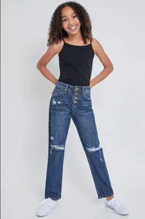 Kids Button Denim Jeans