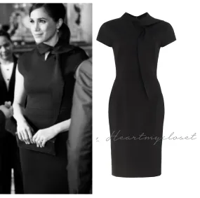 LBD with ties - Meghan Markle inspired dress