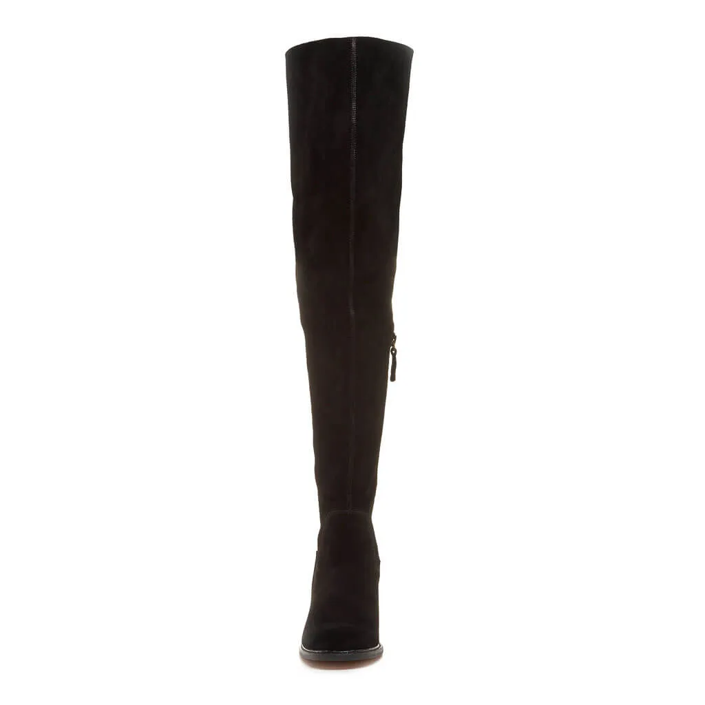 Logan Black Wide Calf Boots