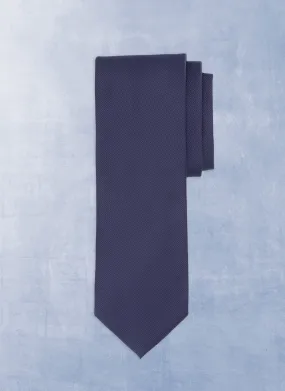 Men's Italian Silk Tie in Navy Reps