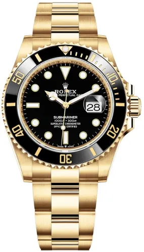 Rolex Yellow Gold Submariner Date Watch - Black Dial (Ref # 126618LN)