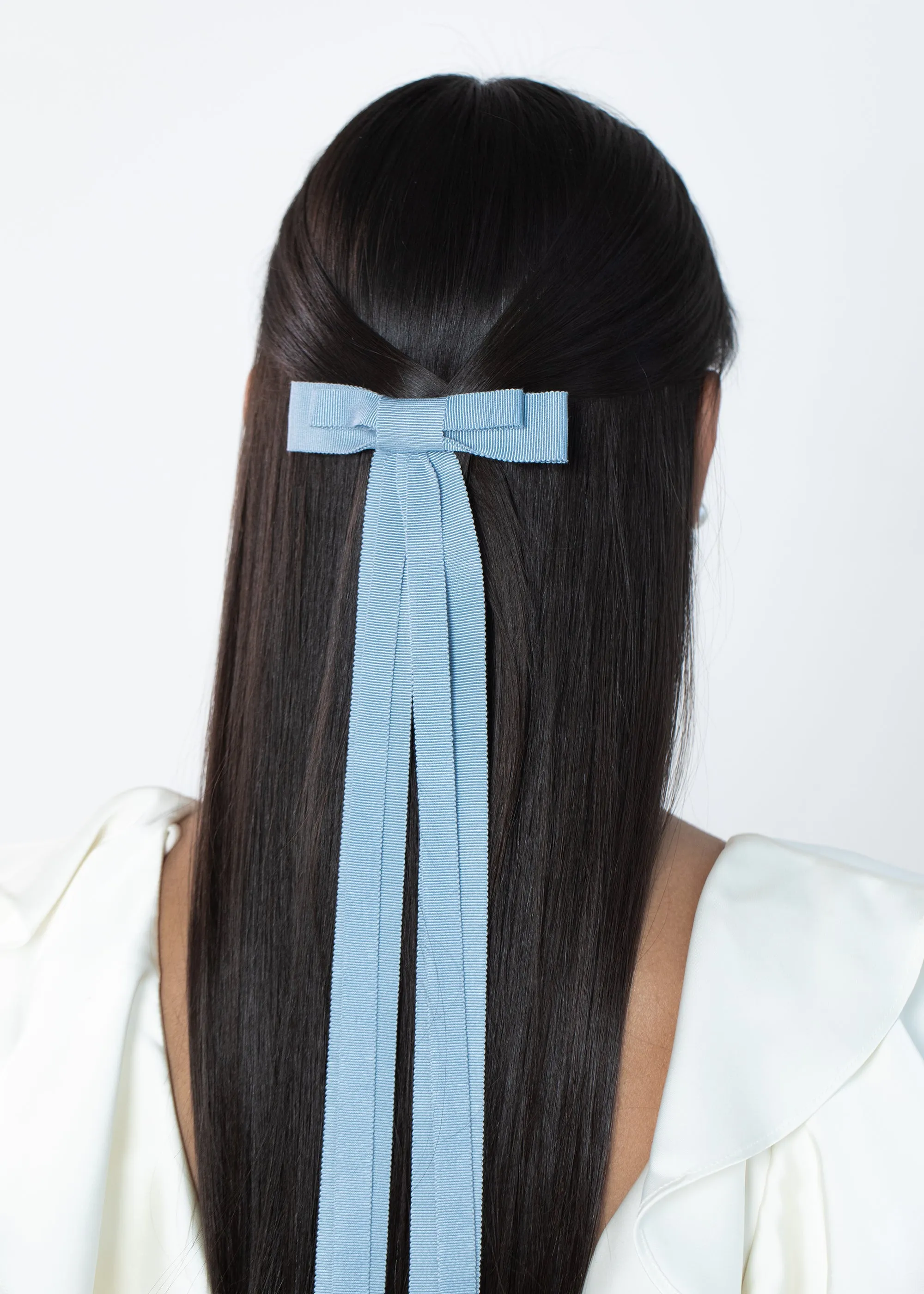 Rosie Bow Barrette -- Mist