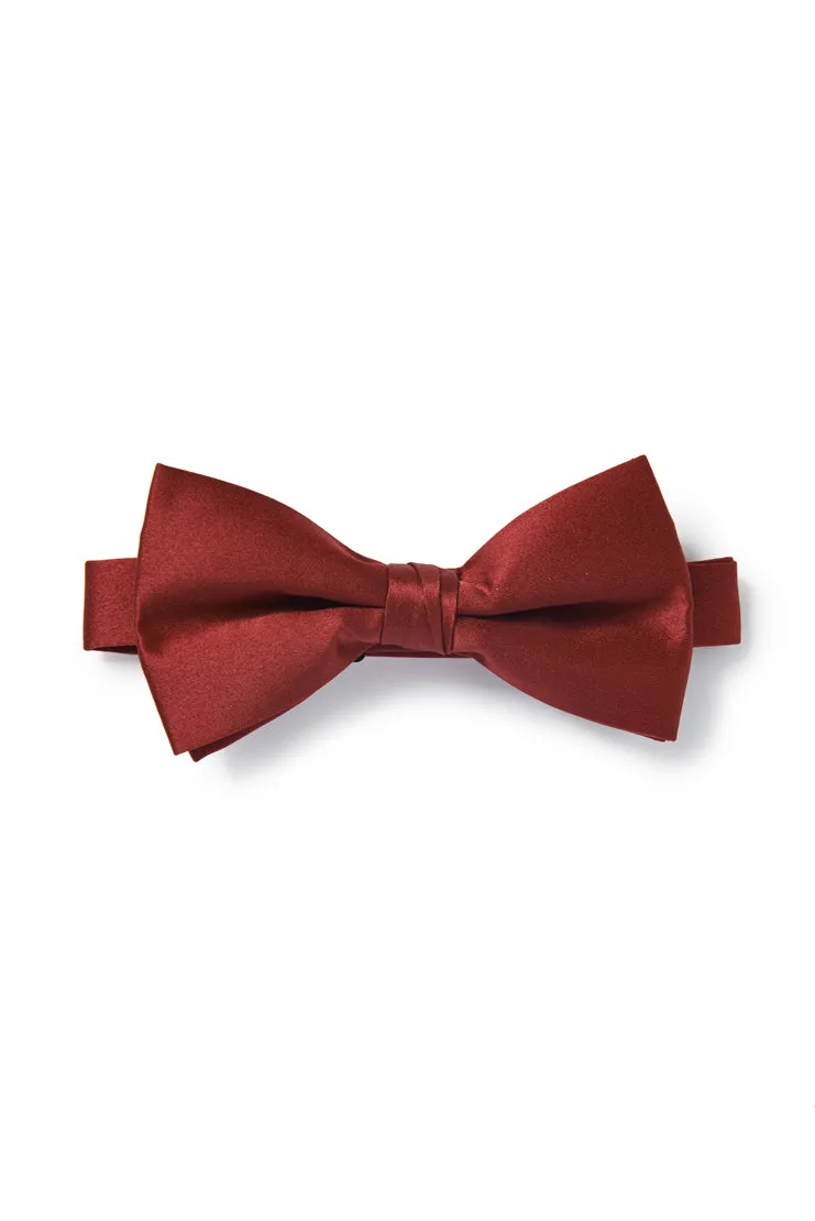 Satin Bow Tie - Wine