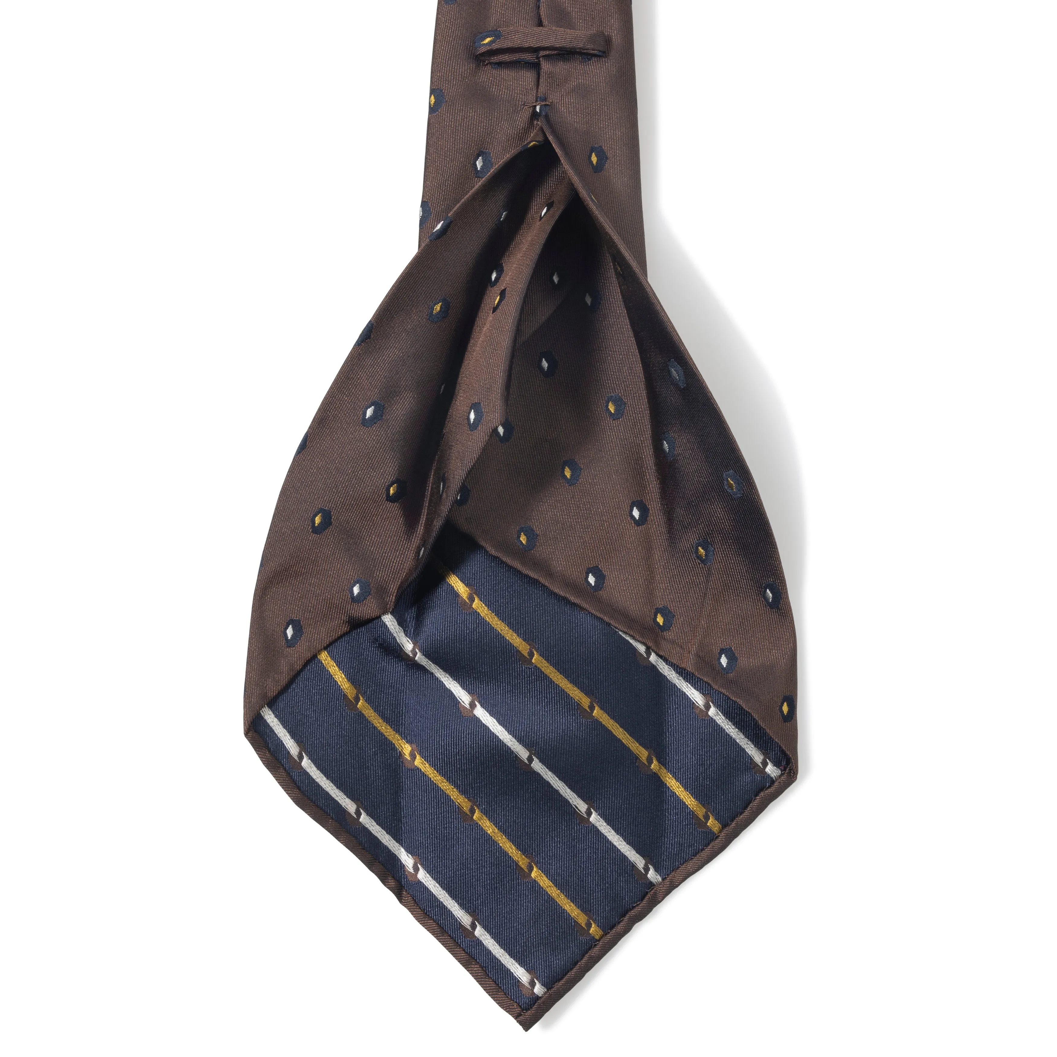 Silk Jacquard Geometric Seven-fold Tie