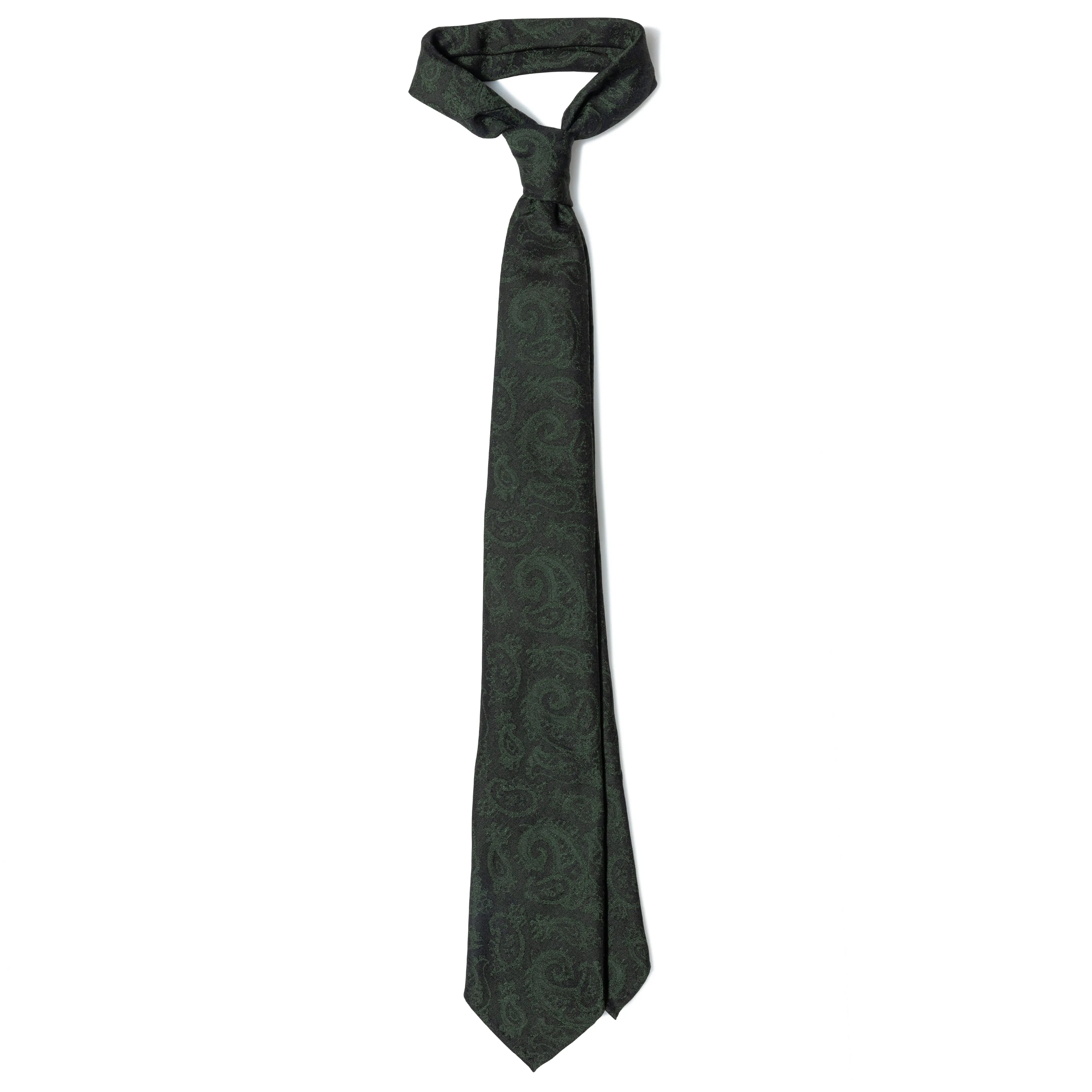 Silk Jacquard Tonal Paisley Seven-fold Tie