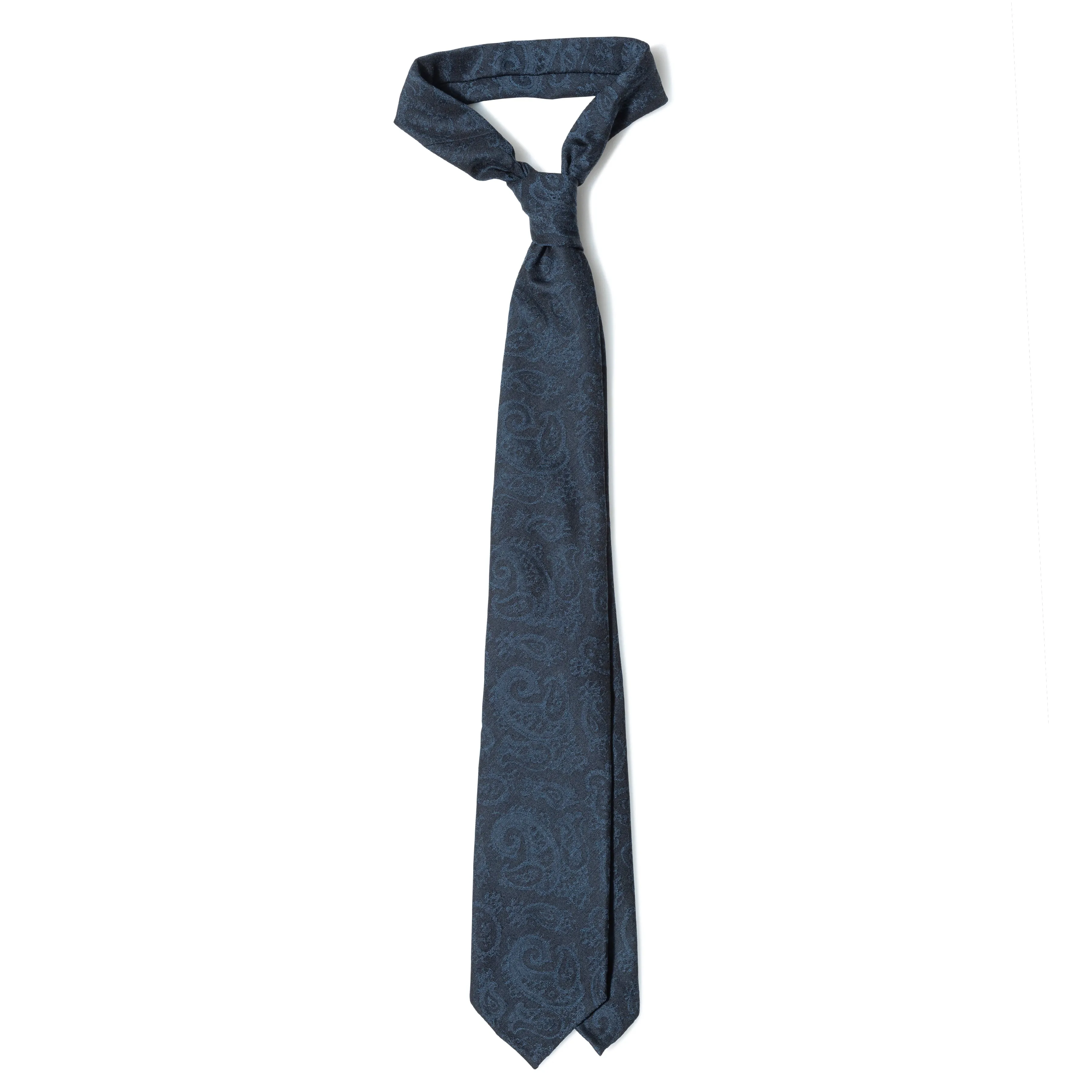 Silk Jacquard Tonal Paisley Seven-fold Tie