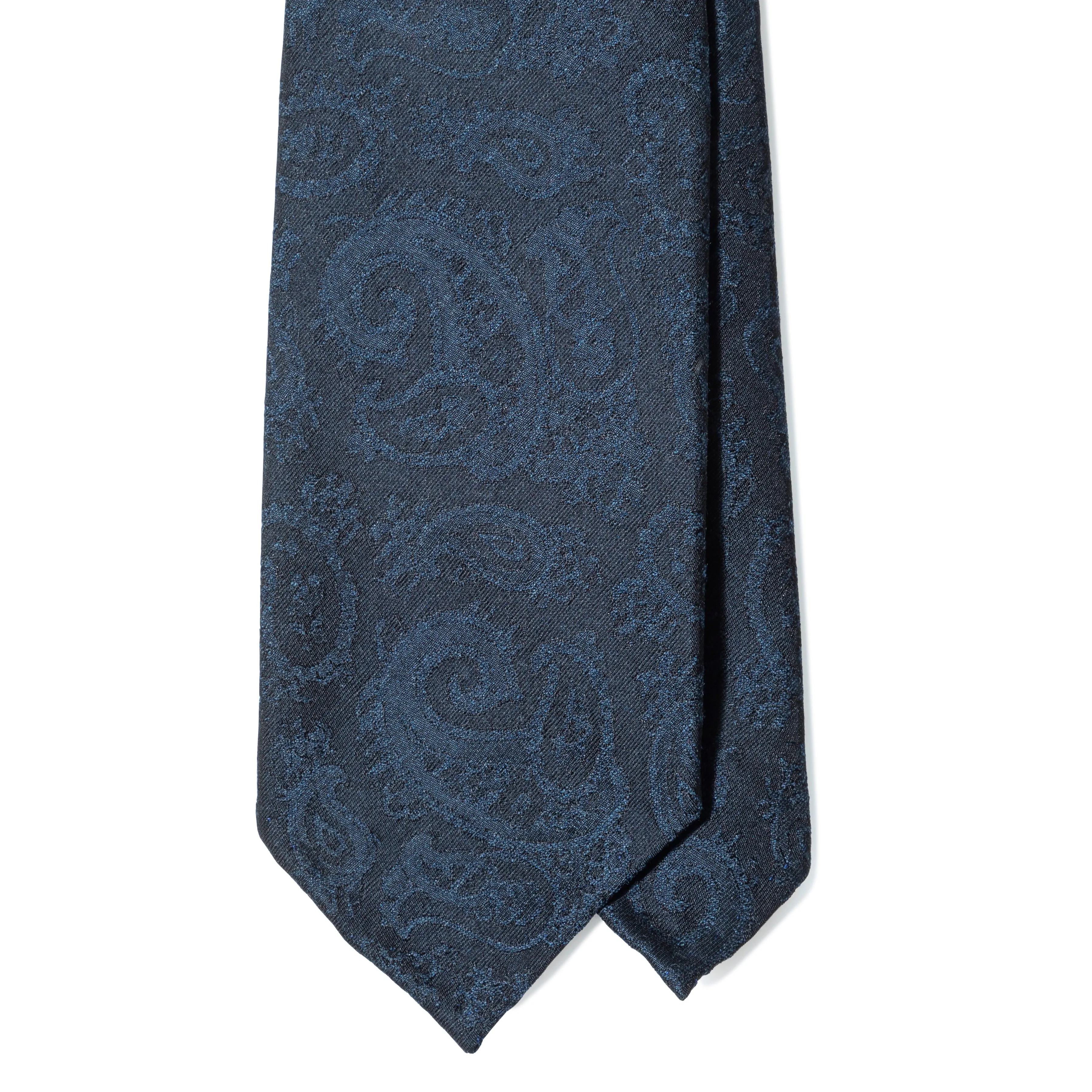 Silk Jacquard Tonal Paisley Seven-fold Tie