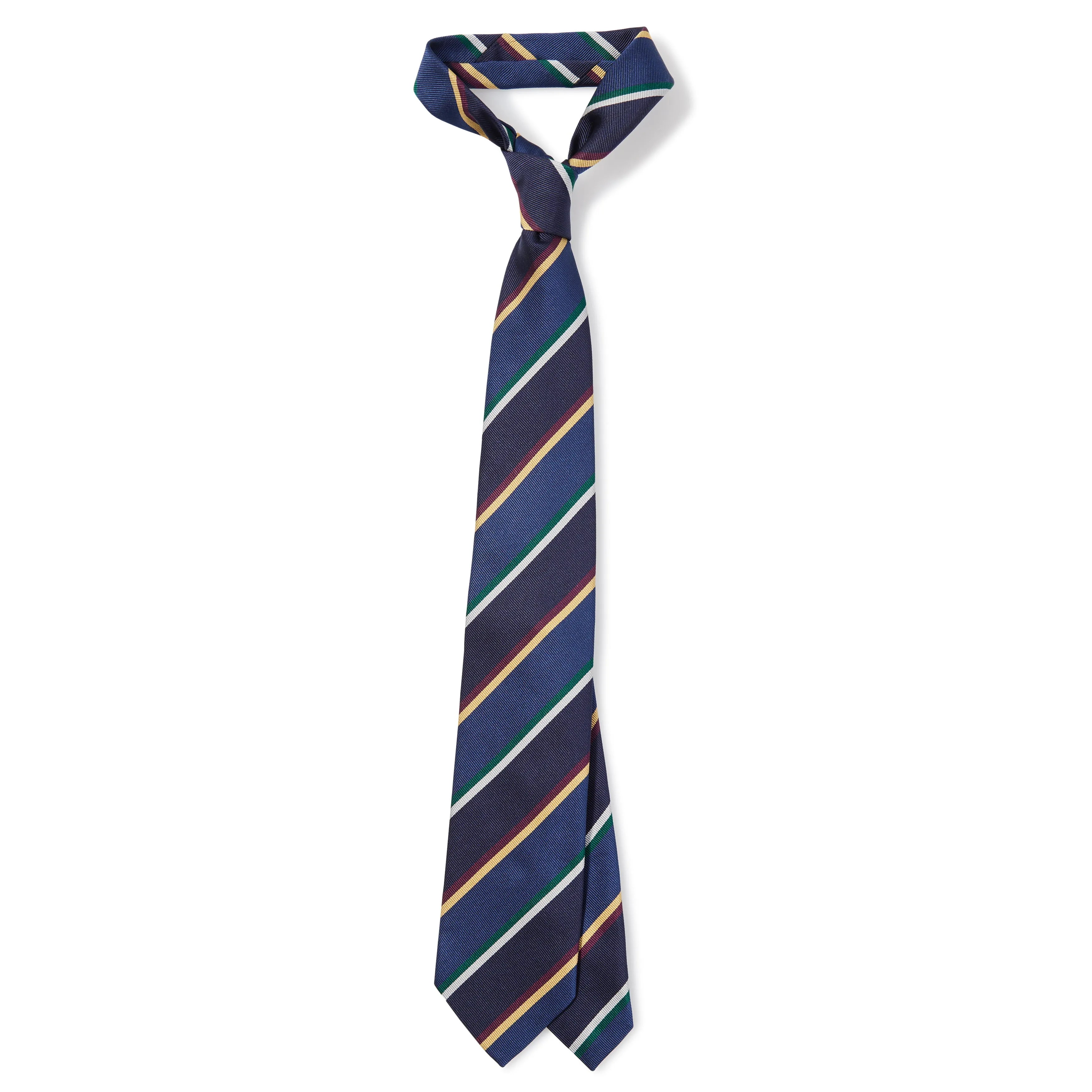 Silk Multicolor Repp Stripe Tipped Tie