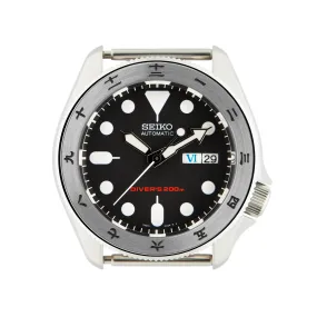 SKX007/SRPD Steel Bezel Insert: Dual Time Kanji Silver