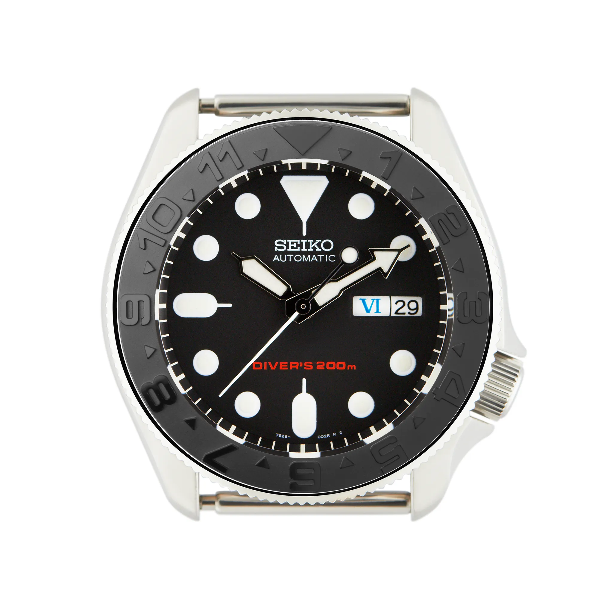 SKX007/SRPD Steel Bezel Insert: YM Dual Time style Black