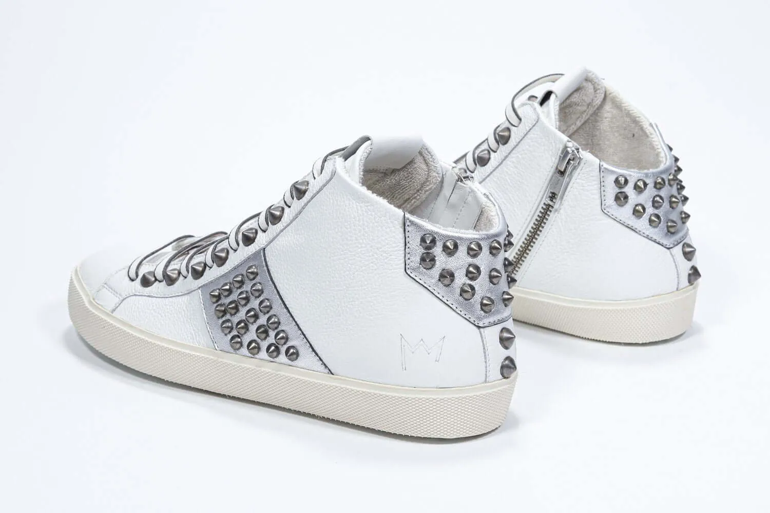 STUDBORN | Silver & White - Mid top - Women